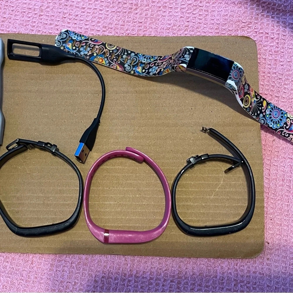 Parts only Fitness Tracker Fitbit bands & charger